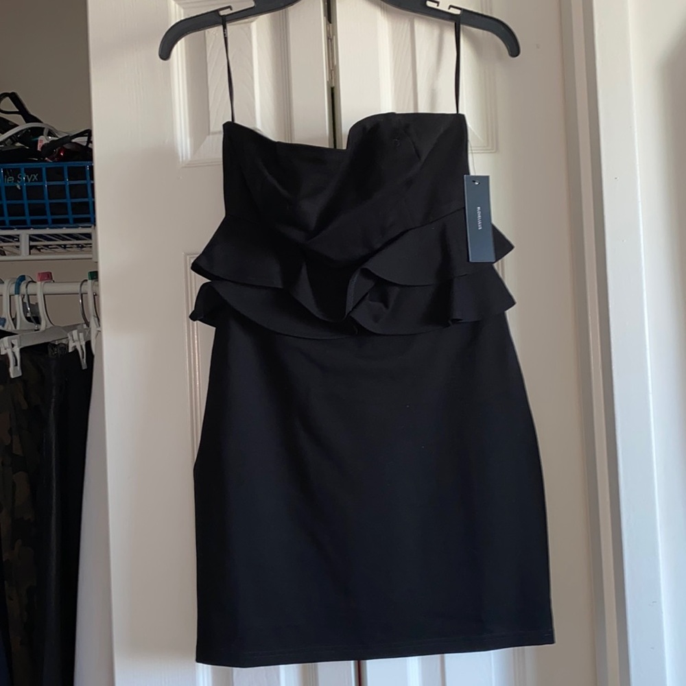 Strapless mini dress